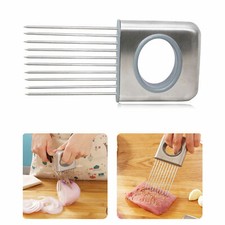 Hochwertiger Edelstahl Zwiebelschneider Gemüsehalter Schneider Küchenutensilien Slicers price