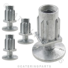 4 X VERSTELLFÜSSE / FUSSEINSÄTZE FÜR 30mm STAHL VIERKANTROHR TISCHE SPÜLEN ETC.. Sinks price