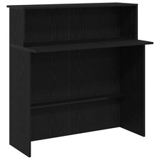 Empfangstresen schwarz Front Theke Einbauregal Büro - 100x50x103,5cm Büro-Counter price