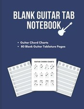 BLUE - NEW Blank Guitar Tab Notebook: Music Journal Guitar with Chord Diagrams Music Notebook price
