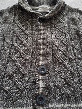 Ergee- Strick-Jacke- Grobstrick- Grau-Weiß-Meliert- Größe 86-SONDERANGEBOT- Baby-Strickjacke price