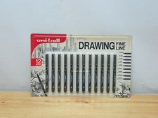 Uni-Ball Selection Set 12 Fine Line Zeichenstifte - Neu & Versiegelt Technical Drawing und Graphic Stift price