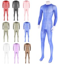 DE Herren Bodysuit Achselhemd Unterwäsche Durchsichtig Dessous Wetlook Catsuit Herren-Bodysuit price