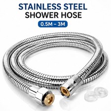 EDELSTAHL BRAUSESCHLAUCH 0,5M-3M CHROM FLEXIBEL BAD BADEWANNE ROHR Shower Hose price