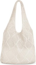 Strandtasche Damen Gehäkelte Mesh Tote Bag Groß Umhängetasche für Urlaub Sommer Damen-Umhängetasche price