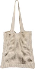 Gehäkelte Mesh Strand Tote Bag Boho Umhängetasche für Frauen Sommer Urlaub Damen-Umhängetasche price