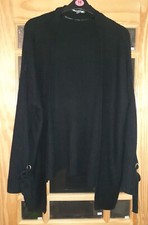 Damen Strickjacke Oversize Rippstoff Fächerärmel mit Schleifen zum Binden Fan Tie price