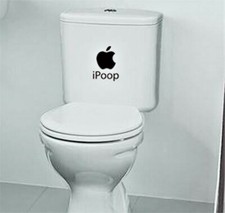 Badezimmer WC Aufkleber iPoop Kunst Spaß Vinyl Wandaufkleber Wohndeko HOCHWERTIG Toilet Sticker price