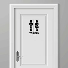Lustiges WC Türschild Stick Frau Vinyl Aufkleber Abziehbild Bad WC Deko Toilet Sticker price