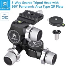 3-Way Geared Tripod Head 3-Achsen-Schwenk-/Neige-Fluidkopf Schnellschalter Dual- Tripod Heads price