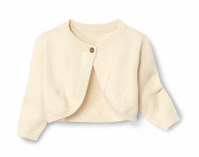 Wie NEU | Mädchen Bolero Strickjacke beige Gr. 98/104 2-4 Jahre Mädchen-Bolero price