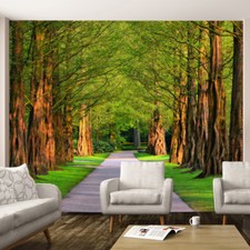 Grüne Bäume Pflanzen Straße Spaziergang Natur Tapete Wandbild Wandbild Foto Zimmer Poster Wallpaper price