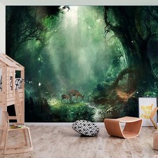 Baum Weißschwanz Hirsch Wald Fluss Tier Natur Tapete Wandbild Foto Zimmer Poster Wallpaper price