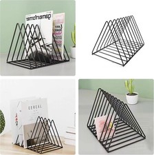 Black Record Storage Holder, 9 Slot Vinyl/Magazine/File Stand - AZKEEGREY 2 Pack Büro-Magazine Rack price
