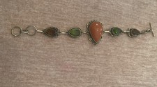 Edelstein Armband mit Karneol Peridot und Rauchquarz 925 Silber Natural Stone Bracelets price