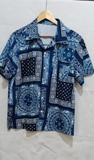 Hawaiihemd Herren Bandana Muster Blau Weiß Herren-Fantasy Wear price