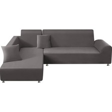 Sofabezugs Set 3+4 Sitzer Ecksofa Grau mit Kissenbezug Waschbar Schutz Sofa Set price
