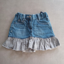 Oly Mädchen Jeansrock A-Linie blau-grau Größe 128 Denim Rüschen Taschen Mädchen-Jeans / Denim Rock price