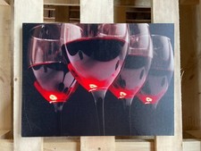 Stilvolles entspannendes LED leuchtendes Rotweinglas Wandbild Leinwand Fotodruck 30x40cm LED Wall Art price
