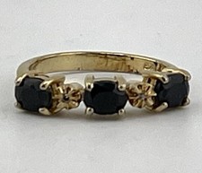 Nachlass. Gold Vermeil Cocktail Ring Saphir & klare Steine Größe 6,5 Gewicht 2,8 g Sapphire Ring price