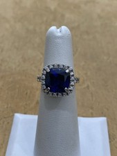 Berricle 925 Sterling Silber Designer Ring signiert Lab blauer Saphir Größe 5 Sapphire Ring price