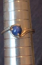 925 Sterling Silber Ring blauer Stern Saphir Größe 5 3/4. Sapphire Ring price