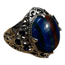 Azurit Malachit Saphir Akzent Ring Karis STS Größe 7 Sapphire Ring price