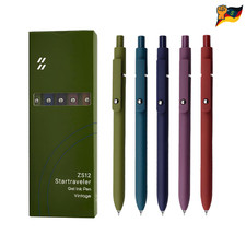 Vintage Gel Pen 5 Stück 0 5 mm Schwarz Kugelschreiber Schreibstift Stift Cartridge & Ink price