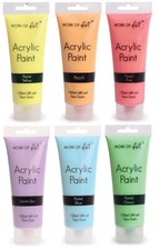 Pastell Acrylfarben 120ml Tuben ungiftig Wasserbasis Kunst Handwerk - Farbe wählbar Pastel Paint price