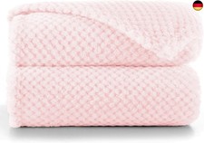 RESTILO Kuscheldecke 70x150 cm rosa Decke Microfaser Wohndecke Tagesdecke Fleece Tagesdecke & Tagesdecke Set price