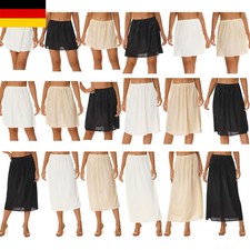 DE Damen Unterrock Kurz Lang Halbrock Spitze Petticoat Ivory Schwarz Hautfarbe Petticoat price