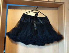 Deiters Damen Tüllrock Petticoat kurz schwarz Rüschen Einheitsgröße Petticoat price