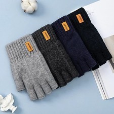 Fingerlose Handschuhe Unisex Schwarz Gloves Warm Strick Fingerless Herren Damen Unisex Handschuhe price