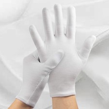 3 Paar Weiß Elastisch Handschuhe Trikothandschuhe S, M, L Baumwollhandschuhe Unisex Handschuhe price