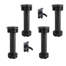 4x KÜCHENSCHRANK SOCKEL FÜSSE BEINE 150mm + 2 CLIPS - SCHWARZ KORPUS EINHEIT BEIN Küchen-Cabinet / Möbel price