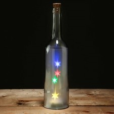 Dekorative Flasche mit farbigen LED Sternen,Decorative bottle with colored LED s Decorative Flasche price