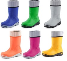 LADEHEID Gummistiefel mit Socken Rutschfest Regenschuhe Mädchen Jungen 21-36 Jungen-Stiefel price