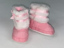 Baby Schuhe Stiefel Boots 0 bis 2 Monate Gr 15 Rosa mit Plüsch Baby-Stiefel price