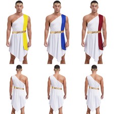 DE Herren Halloween Kostüm Römischer Gewand Schulter Strap Gladiator Umhang Herrenkostüm price