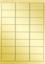 A4 24 Etiketten/Blatt Metallic Gold Laser Etiketten + KOSTENLOSE SOFTWARE (auf Anfrage) Adress- & Etikettensoftware price