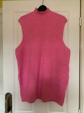 River Island Damen rosa Strick Bodywarmer Long Weste Gr. Large neuwertig sehr guter Zustand Damen-Neck Warmer price