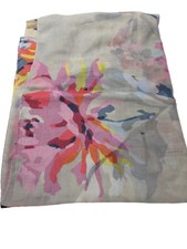 Joules Damen Schal weiß rosa Blumen Rechteckschal Oversize weich kräftig Damen-Neck Warmer price