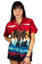 Funky Hawaiibluse Hawaiihemd Damen Beach Rot Unisex Damen-Beach Tasche price
