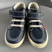 Kickers Kleinkind Unisex Leder Navy Weiß Größe UK 8 EU 25 Unisex Kids' Babybooties price