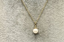 Halskette mit Anhänger vergoldetes Sterlingsilber, weißer Topas & Zuchtperlen Pearl Necklace price