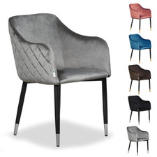 Verona Gesteppt Crushed Velvet TUB Sessel Sitz Stuhl Cafe Esszimmer Stuhl Home Café- & Kantinenstuhl price