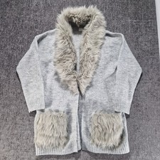 F&F Pelzmantel, Mädchen grau Alter 13-14 Jahre 18" P2P Übermantel ohne Verschlüsse. Mädchen-Overcoat price