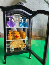 Puppenhaus schwarze Spiegelrückwand Vitrine inklusive Inhalt 1.12th A Library Cabinet price