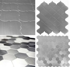 Metall Mosaik Fliesen Selbstklebend als Wandschmuck Fliesenspiegel Dekoration Sticker Spiegel price