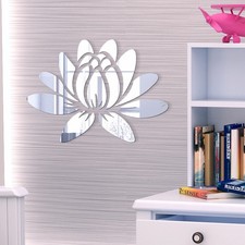 DIY Blühende Lotusblume Acrylspiegel Wandsticker Set für die Heimdekoration Sticker Spiegel price